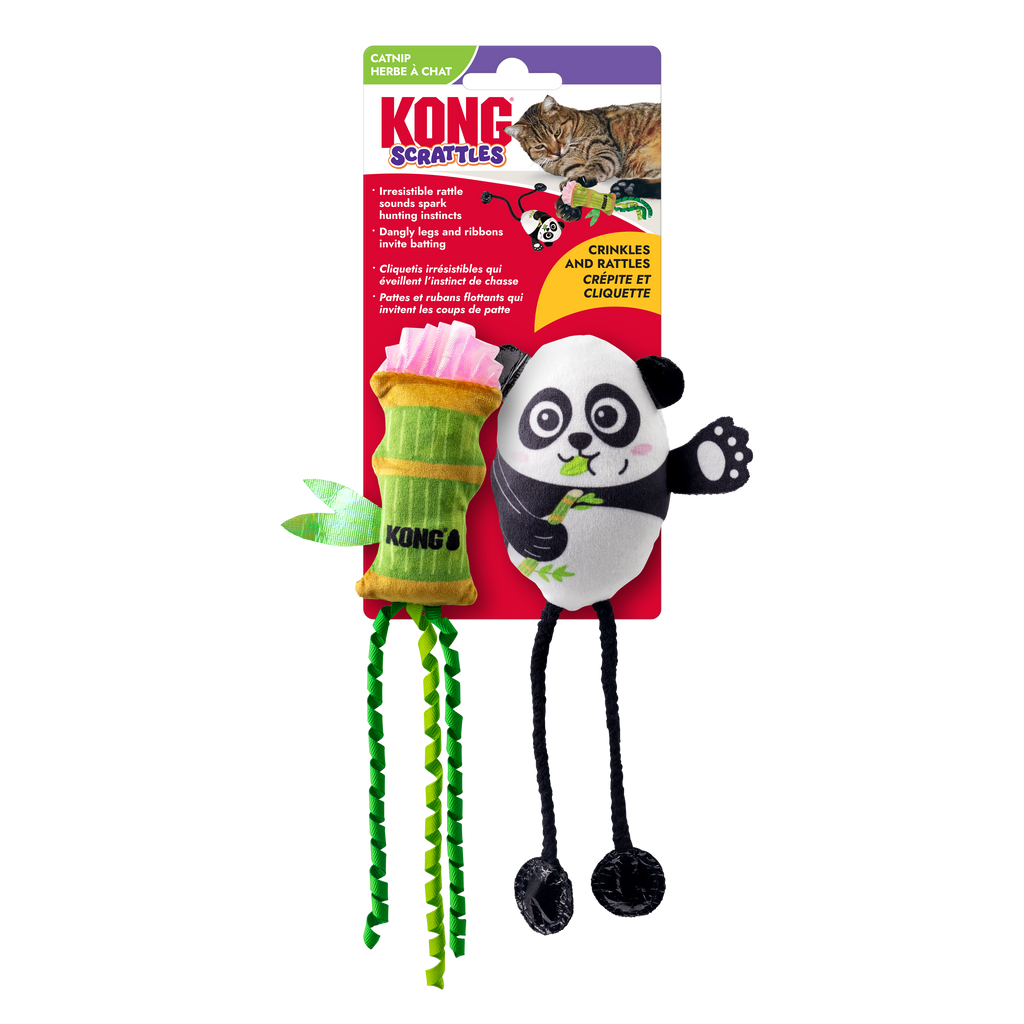 KONG Scrattles Panda 2 Pack Cat Toy