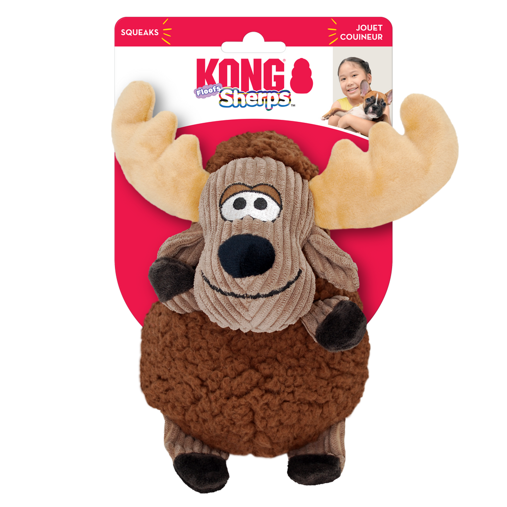 KONG Sherp Floofs Moose Dog Toy