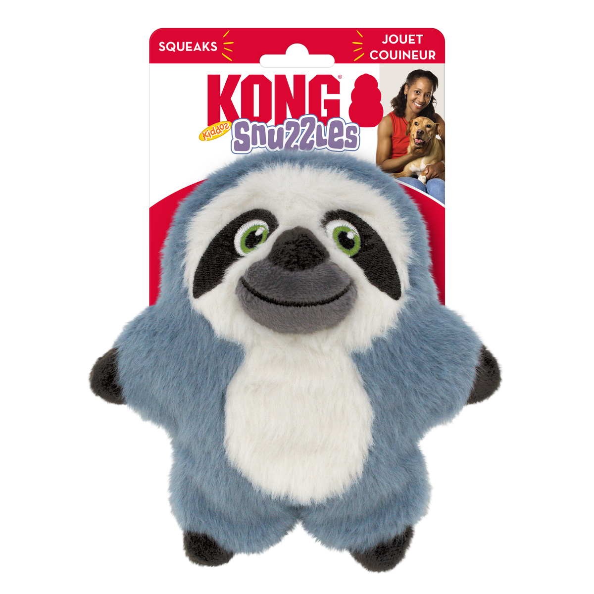 KONG Snuzzles Kiddos Sloth Dog Toy