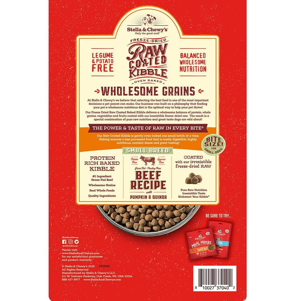 Stella & Chewy's Freeze Dried Raw Coated Wholesome Grains Small Breed Beef Recipe Dry Dog Food