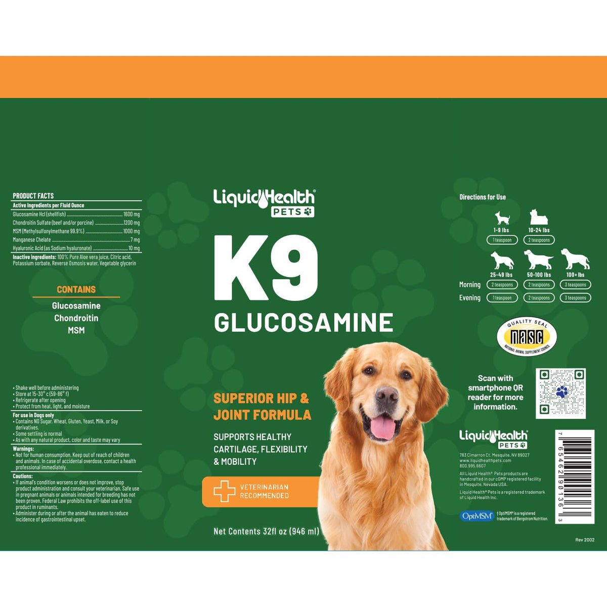 Liquid Health Naturals K9 Glucosamine