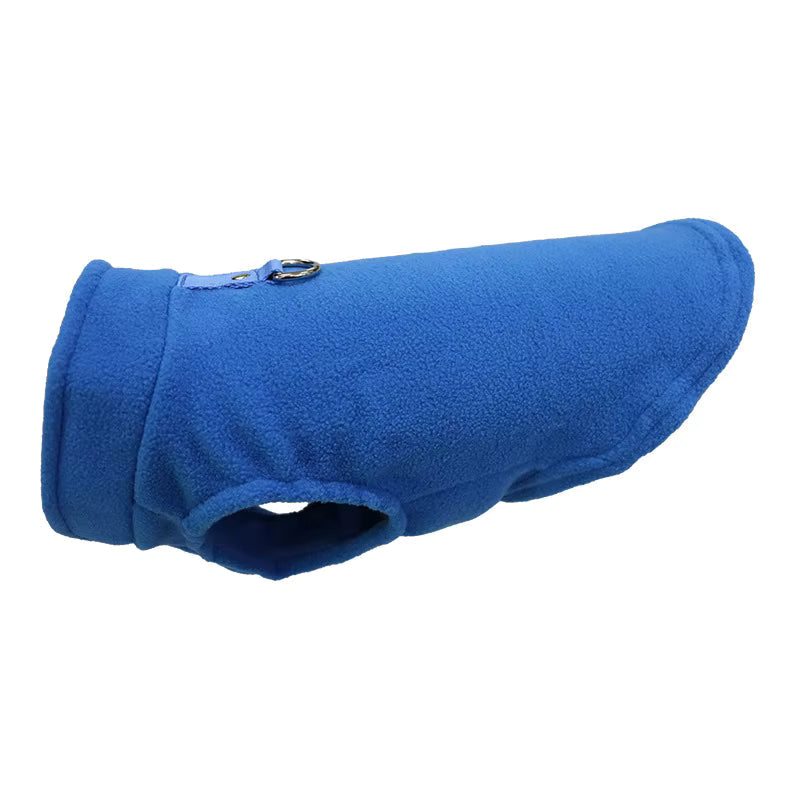 Luxury Fleece Coat Winter Jacket for Dogs and Cats in Blue