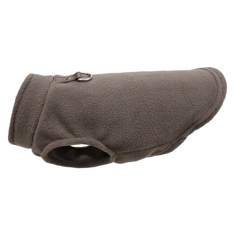 Luxury Fleece Coat Winter Jacket for Dogs and Cats in Brown
