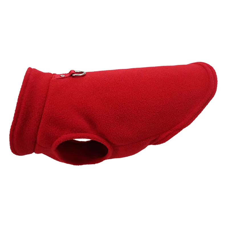 Luxury Fleece Coat Winter Jacket for Dogs and Cats in Red
