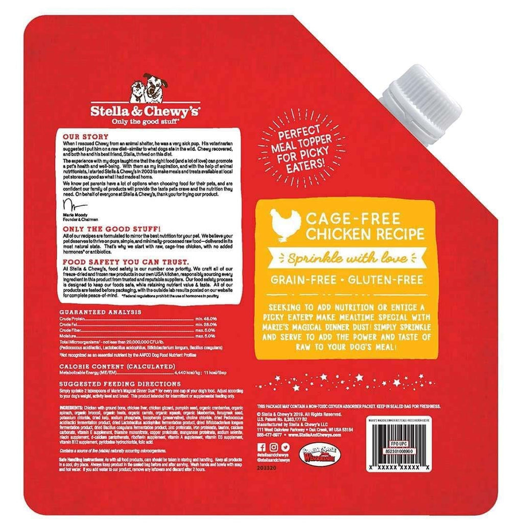 Stella & Chewy's Marie's Magical Dinner Dust Freeze Dried Meal Topper Chicken Recipe for Dogs