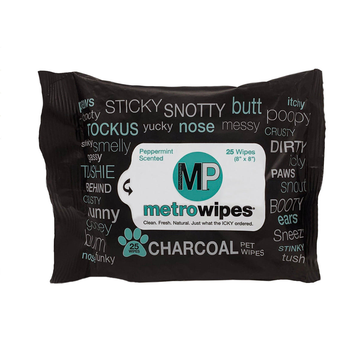 Metro Paws Metro Wipes Charcoal Peppermint Pet Wipes