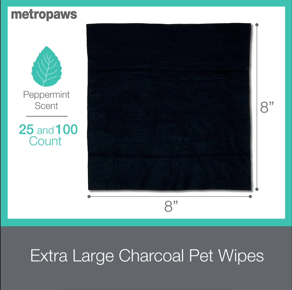 Metro Paws Metro Wipes Charcoal Peppermint Pet Wipes