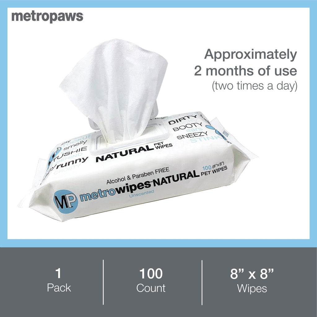 Metro Paws Metro Wipes Hypoallergenic Unscented Pet Wipes