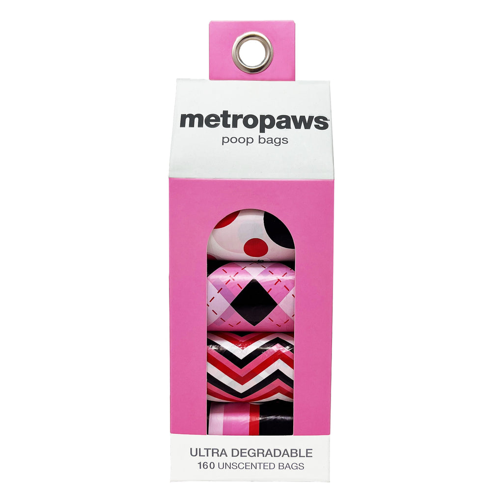 Metro Paws Poopy Packs Ultra Degradable Unscented Dog Poop Bags, 160 Count