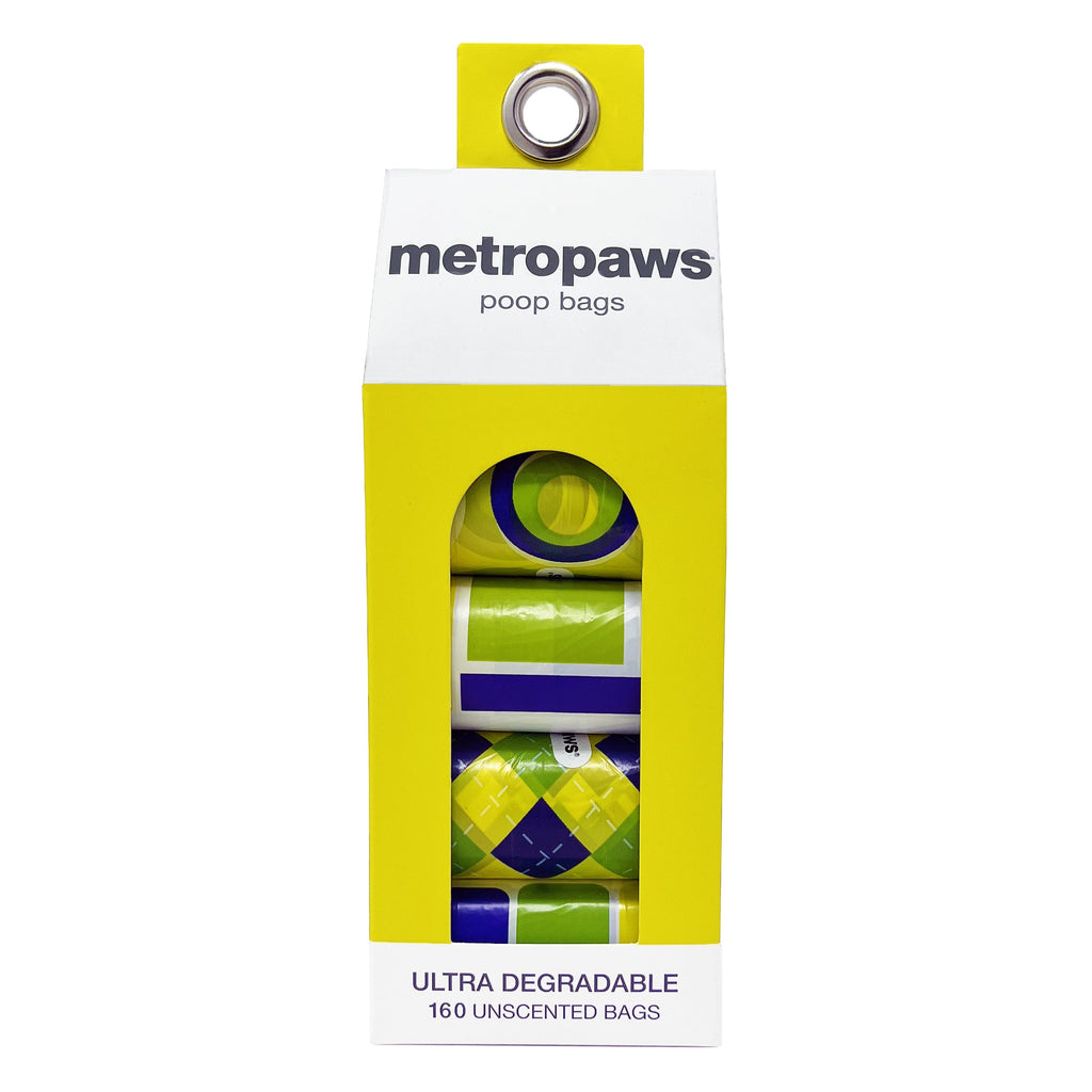 Metro Paws Poopy Packs Ultra Degradable Unscented Dog Poop Bags, 160 Count