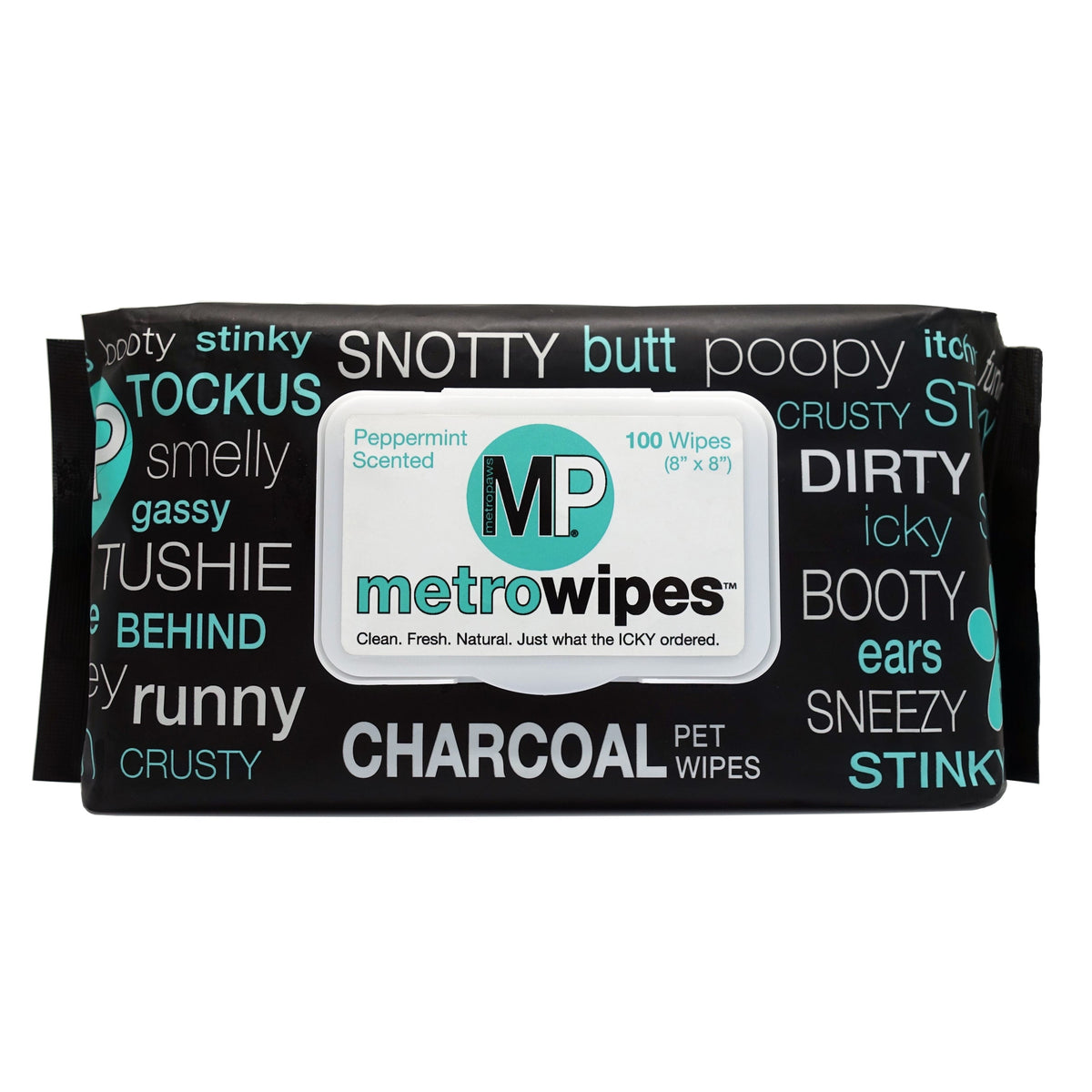 Metro Paws Metro Wipes Charcoal Peppermint Pet Wipes