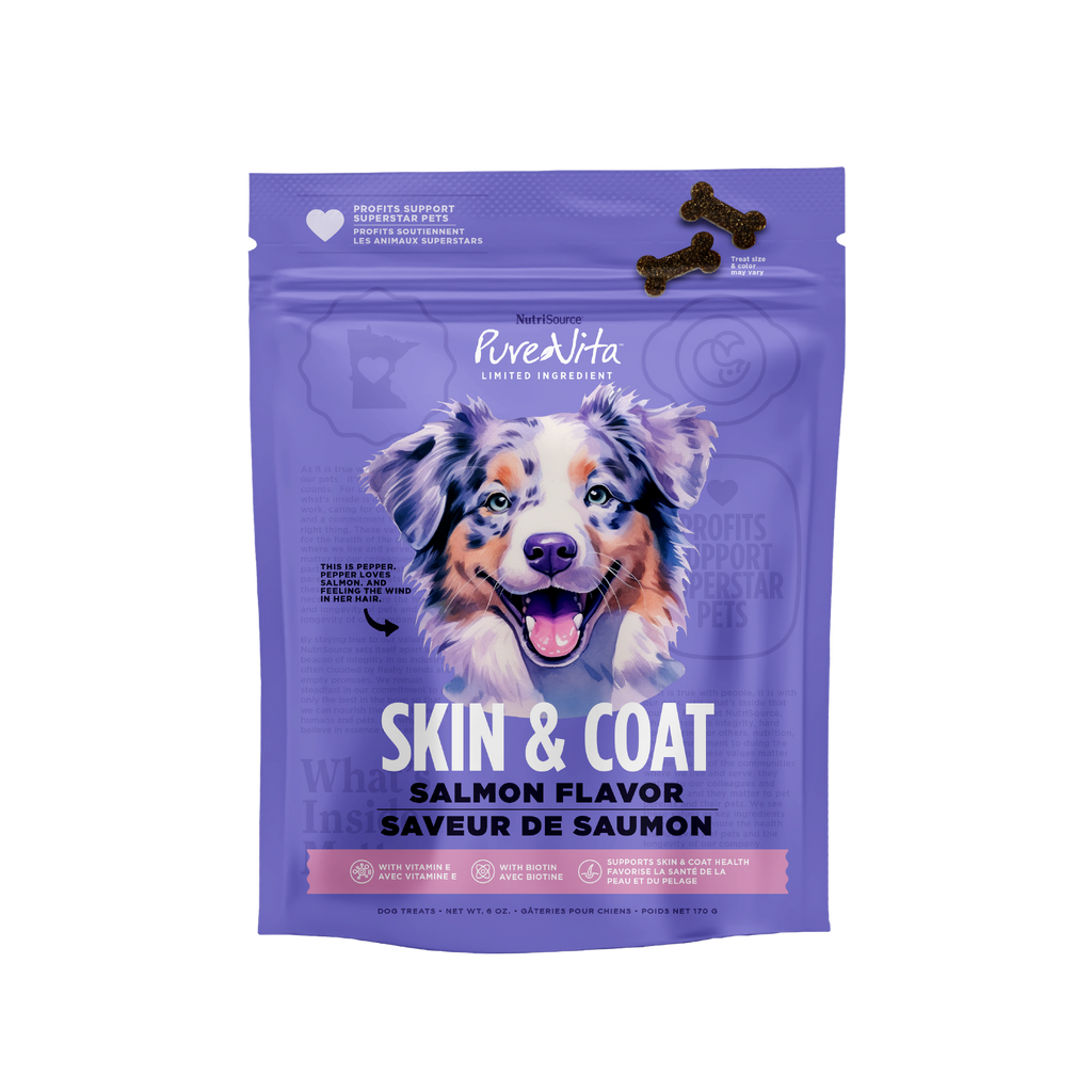 NutriSource PureVita Skin & Coat Salmon Flavor Dog Treats