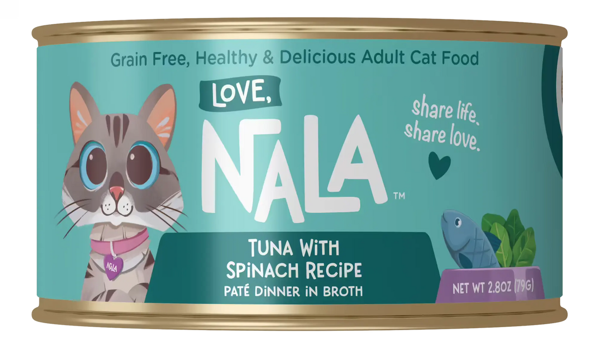 Love, Nala Tuna With Spinach Recipe Paté Dinner In Broth Canned Cat Food