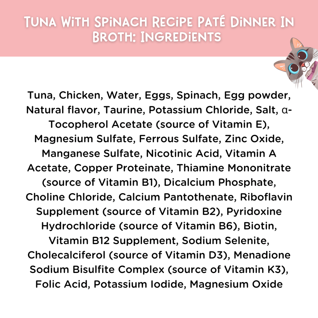 Love, Nala Tuna With Spinach Recipe Paté Dinner In Broth Canned Cat Food