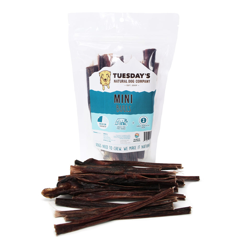 Tuesday's Natural Dog Company Odor Free Mini Bully Sticks