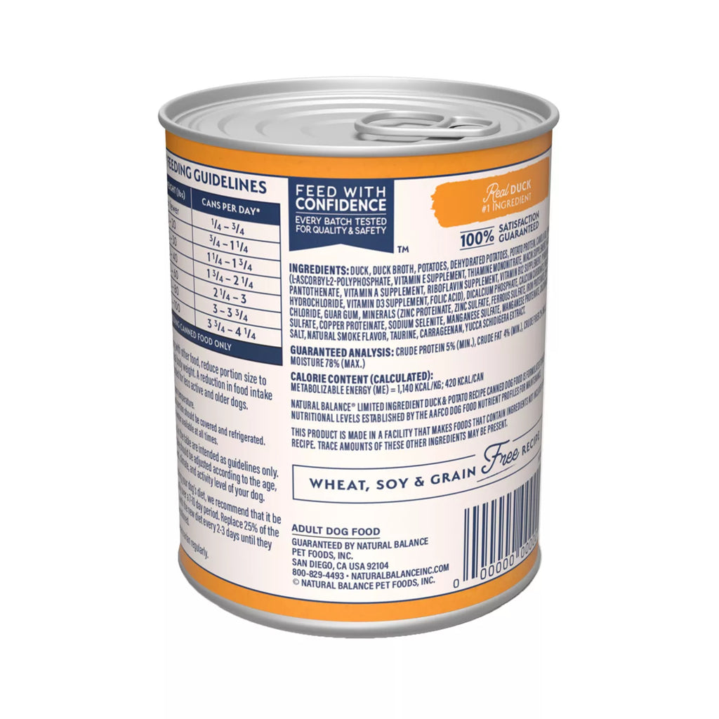 Natural Balance Limited Ingredient Grain Free Duck & Potato Recipe Dog Wet
