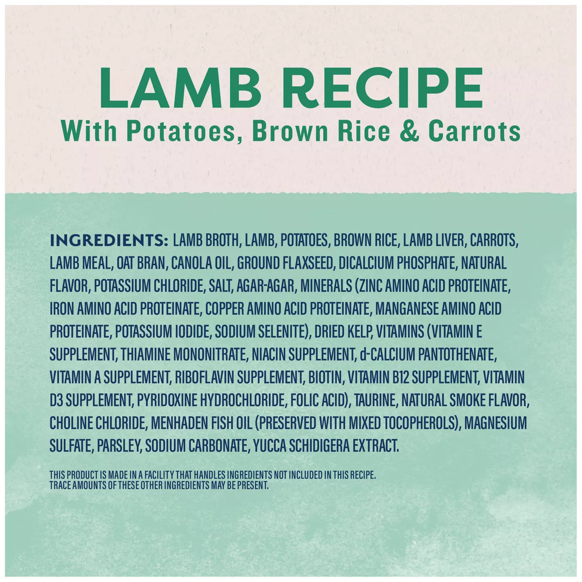Natural Balance Original Ultra Lamb Canned Recipe Dog Wet