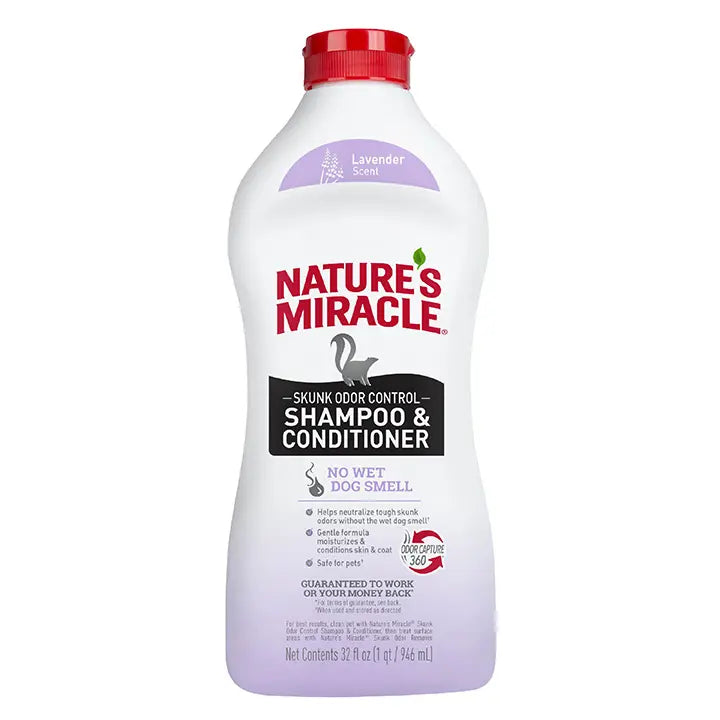 Nature's Miracle Skunk Odor Control Lavender Shampoo and Conditioner