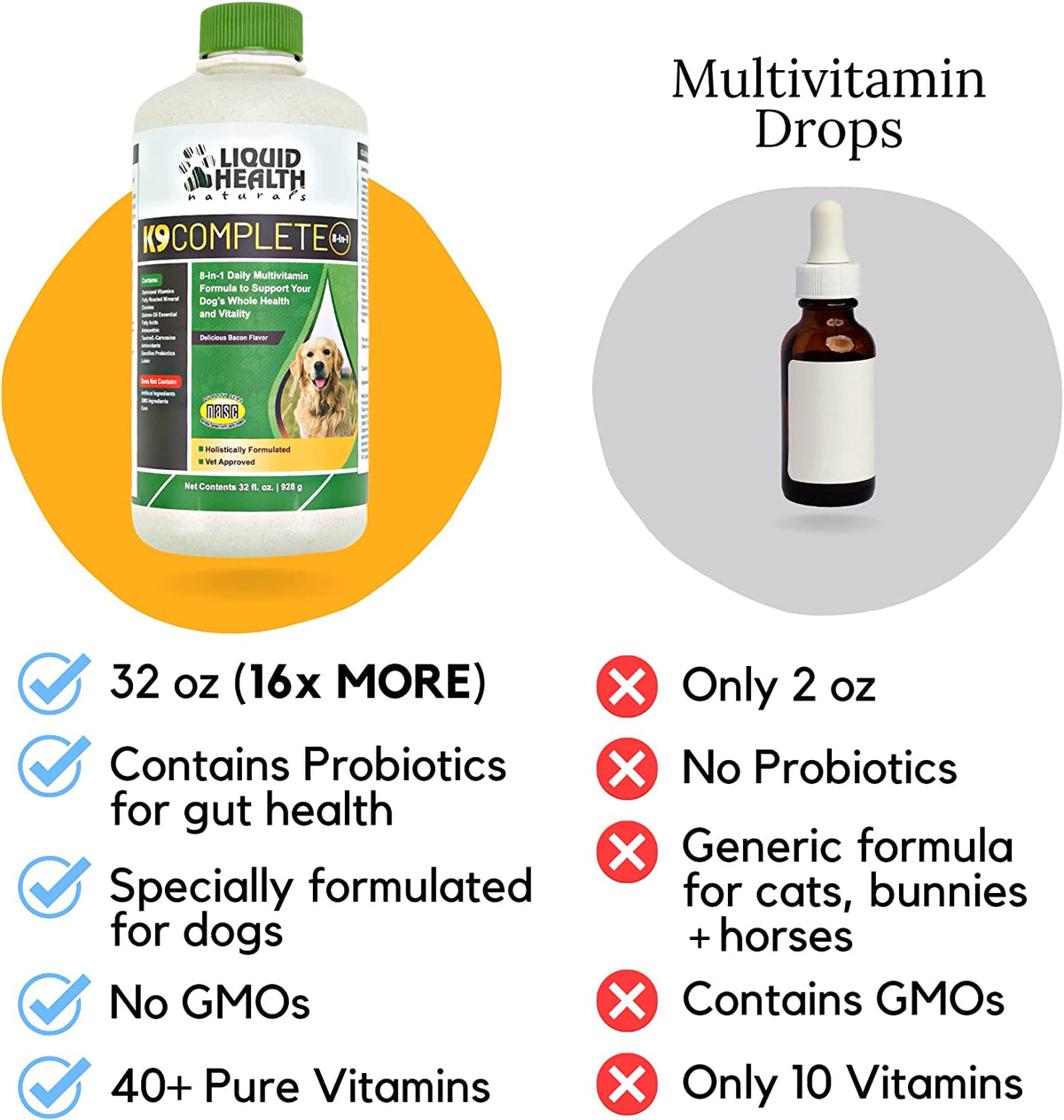 Liquid Health K9 Complete 8-in-1 Supplement for Dogs