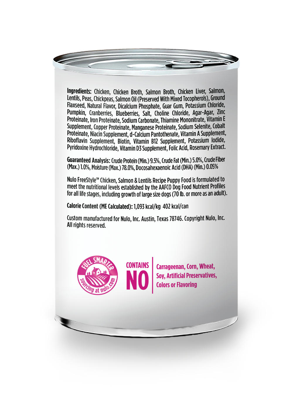 Nulo Freestyle Grain-Free Chicken, Salmon & Lentils Canned Puppy Food