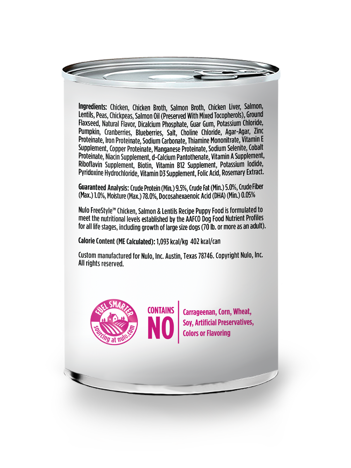Nulo Freestyle Grain-Free Chicken, Salmon & Lentils Canned Puppy Food