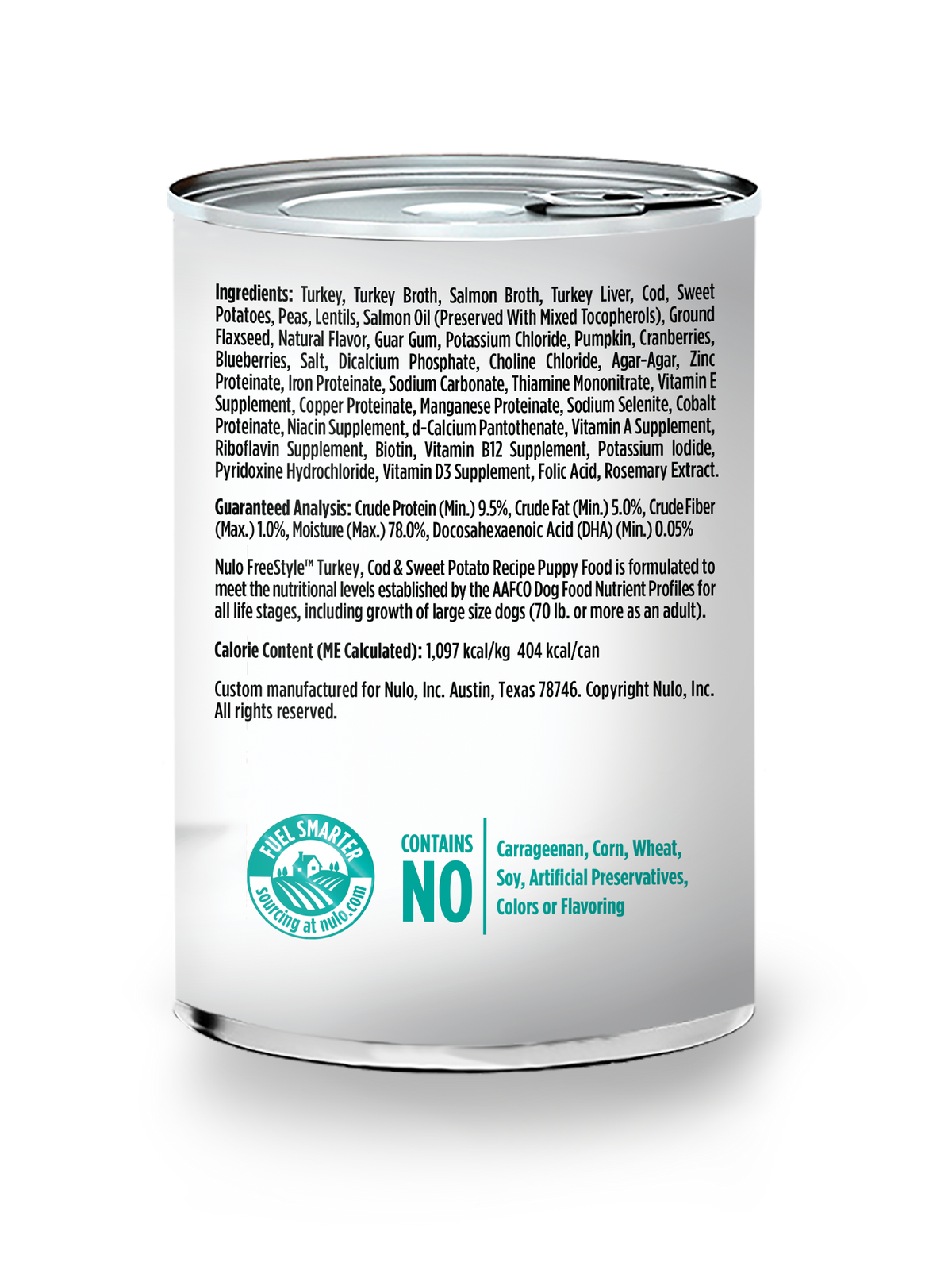 Nulo Freestyle Grain-Free Turkey, Cod & Sweet Potato Canned Puppy Food