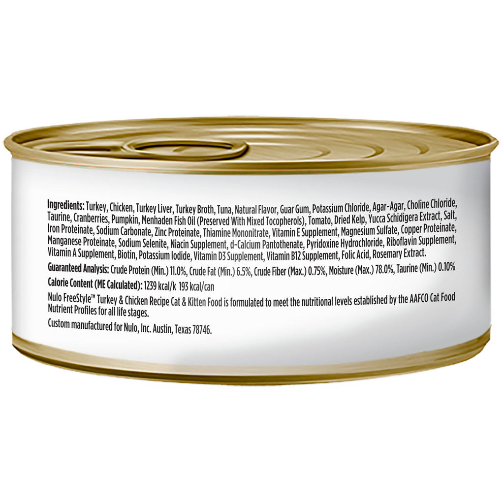 Nulo FreeStyle Grain Free Turkey & Chicken Recipe Canned Kitten & Cat Food