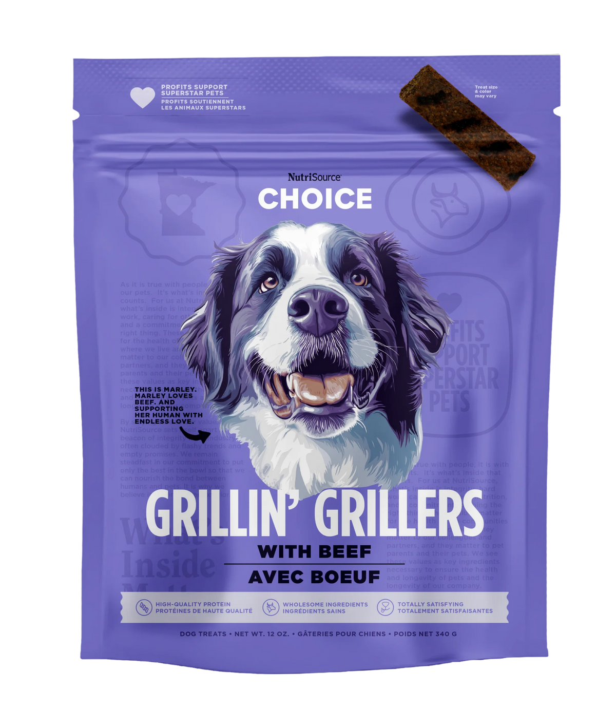 NutriSource Choice Grillin' Grillers Beef Dog Treats