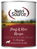 NutriSource Beef & Rice Recipe Canned Dog Food