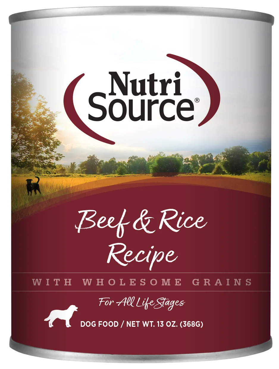 NutriSource Beef & Rice Recipe Canned Dog Food
