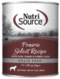 NutriSource Grain Free Prairie Select Duck & Turkey Canned Dog Food