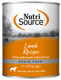 NutriSource Grain Free Lamb Formula Canned Dog Food