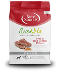 NutriSource PureVita Grain Free Beef and Red Lentils Dry Dog Food
