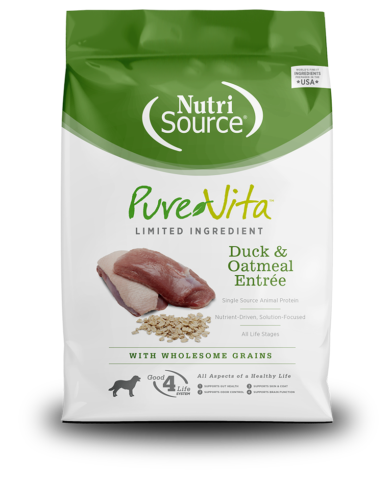 NutriSource PureVita Duck & Oatmeal Dry Dog Food