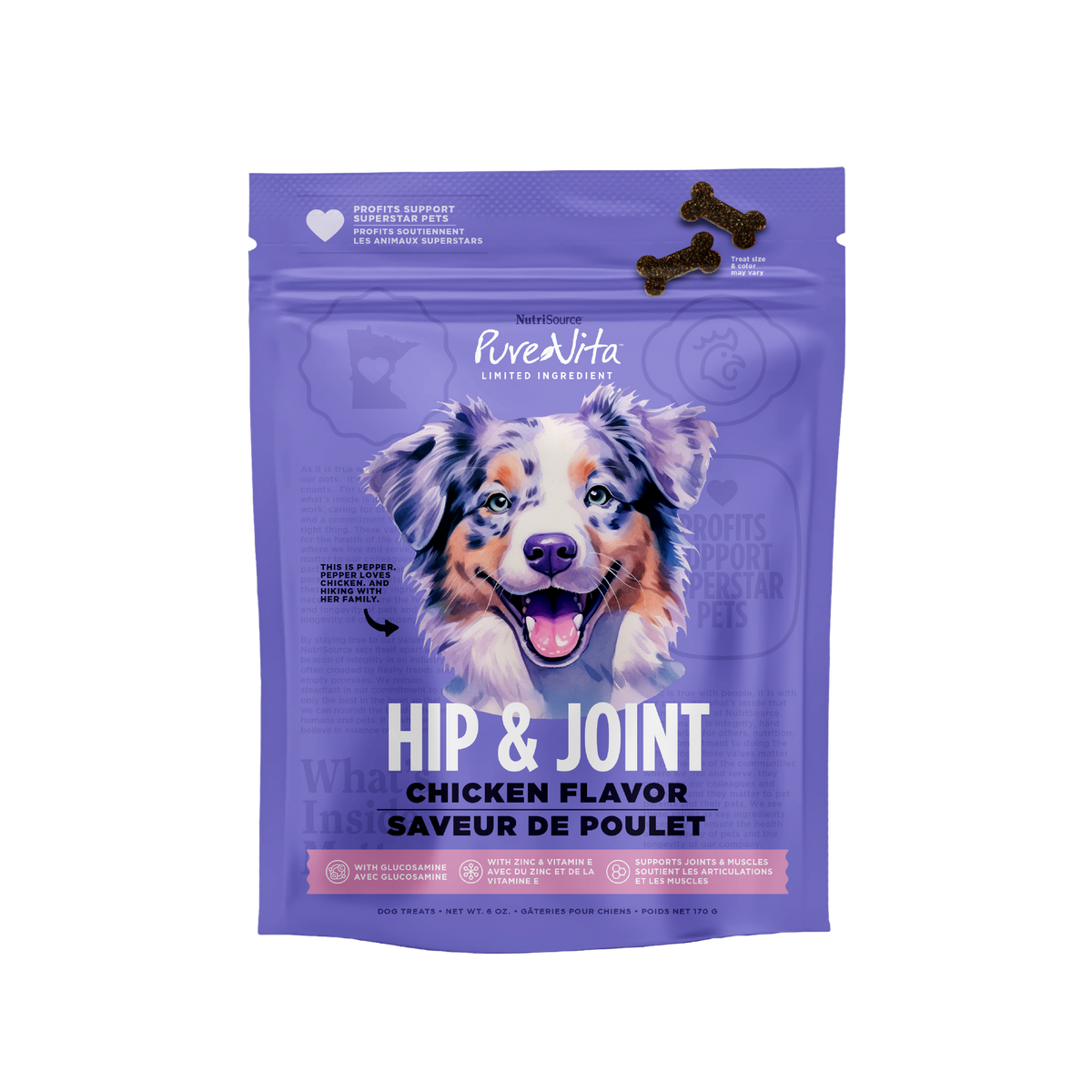 NutriSource PureVita Hip & Joint Chicken Flavor Dog Treats