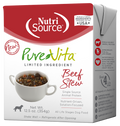 NutriSource PureVita Beef Stew Tetra Pak Wet Dog Food