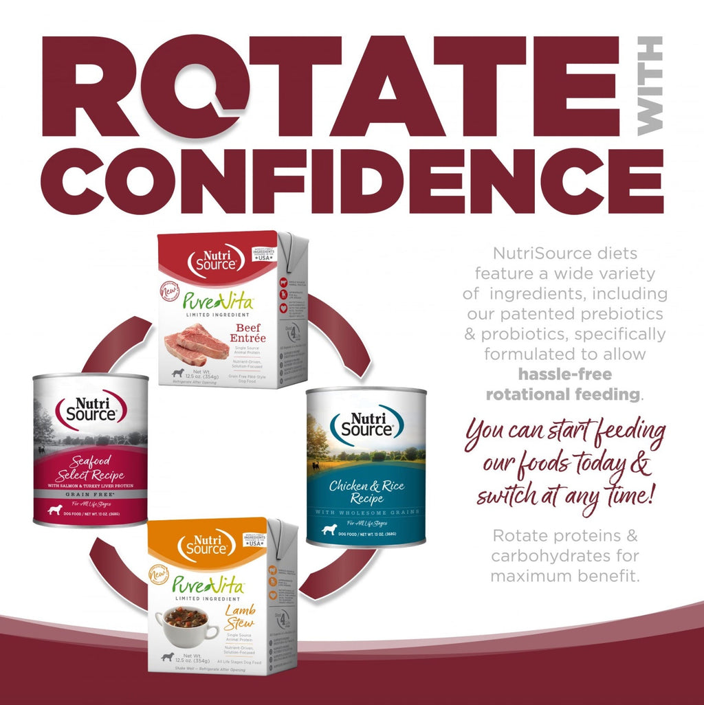 NutriSource Beef & Rice Recipe Canned Dog Food