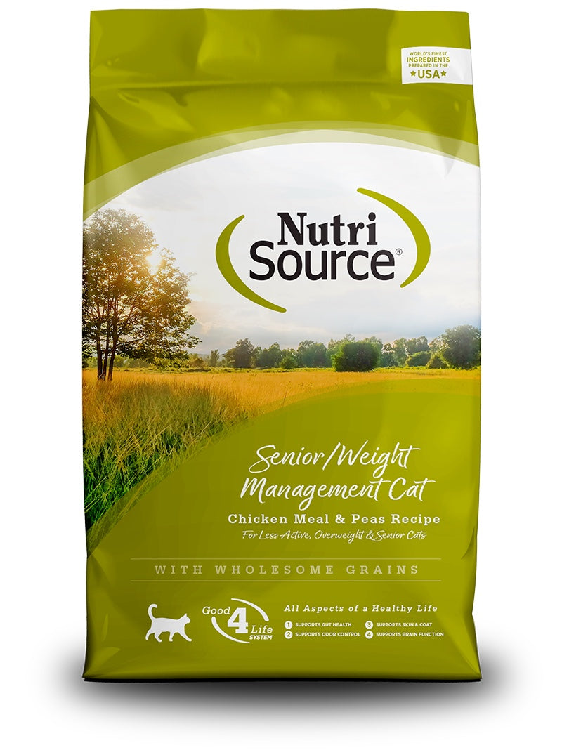 NutriSource Senior Weight Management Chicken and Rice Dry Cat Food