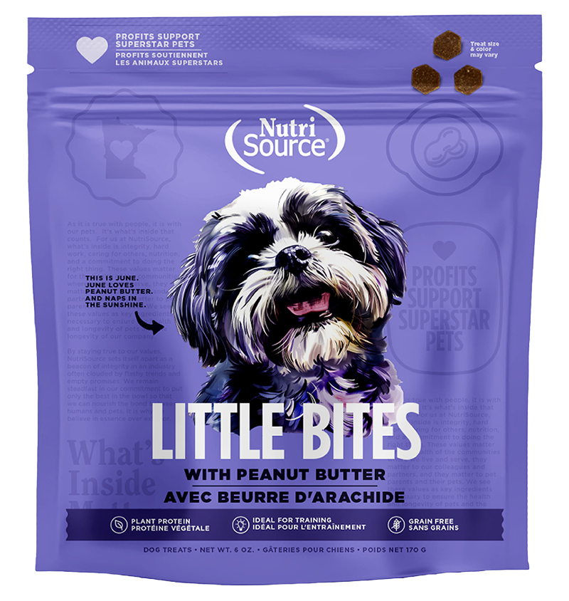 NutriSource Grain Free Little Bites with Peanut Butter Dog Training Treat