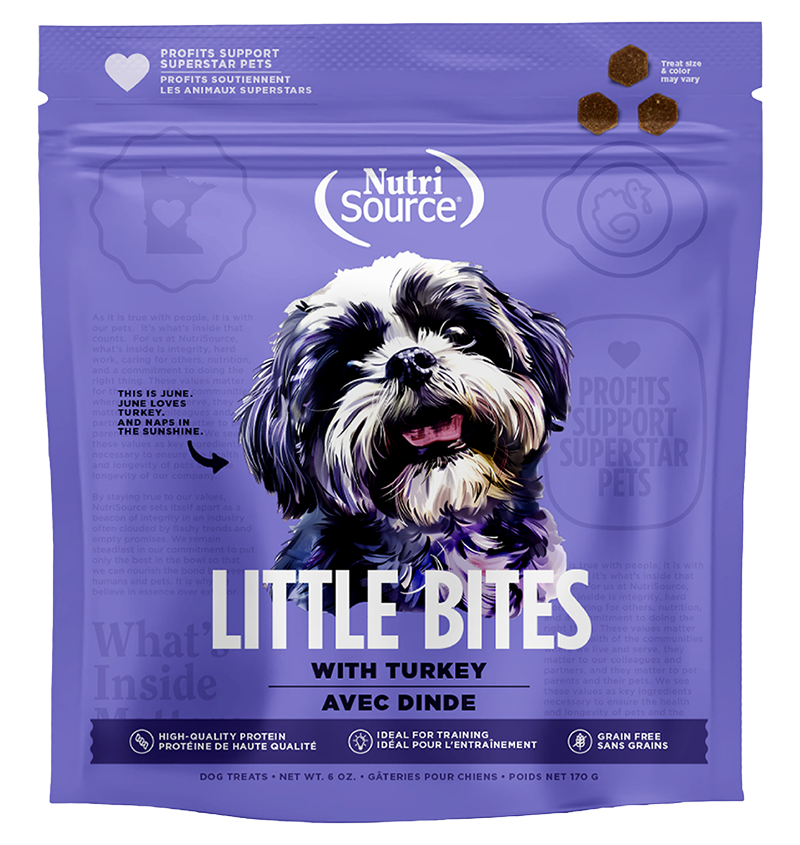 NutriSource Grain Free Little Bites with Turkey Dog Training Treat
