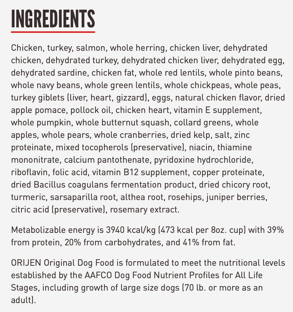 ORIJEN Original Dry Dog Food