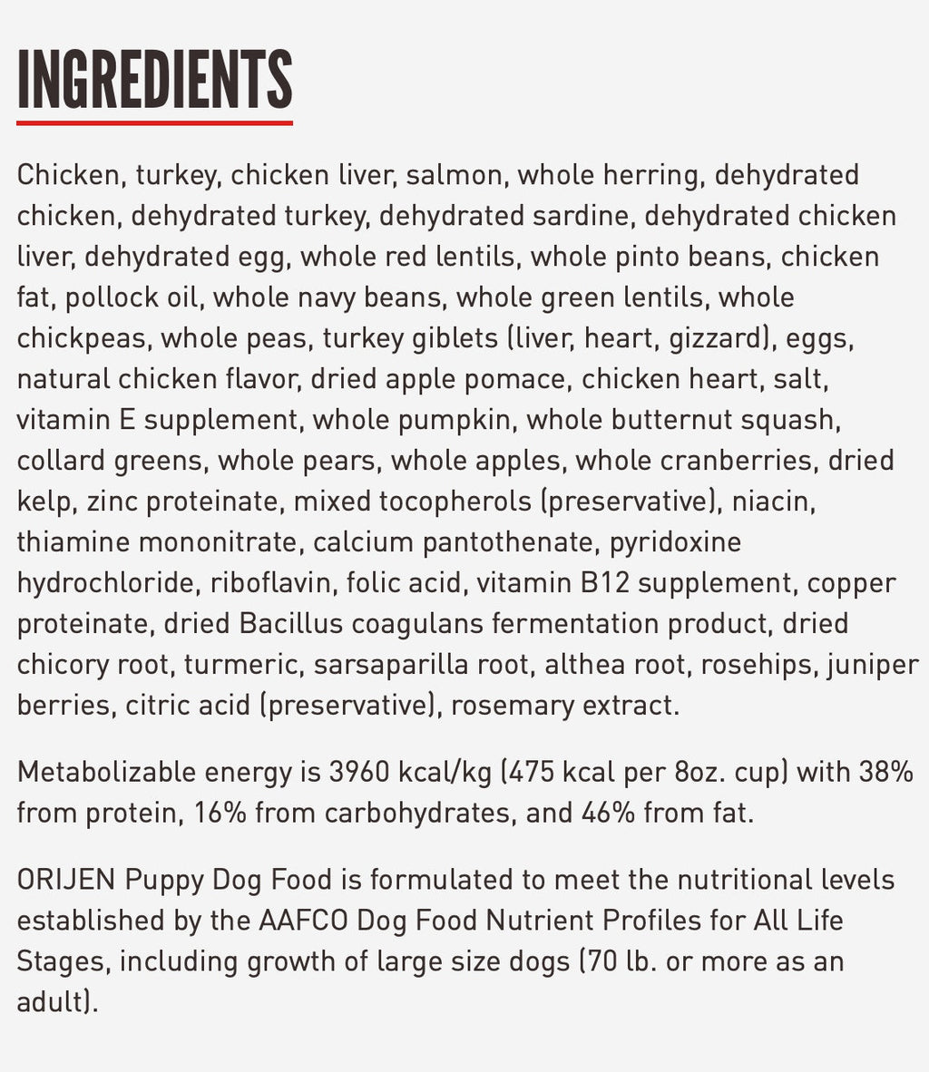ORIJEN Puppy Dry Dog Food