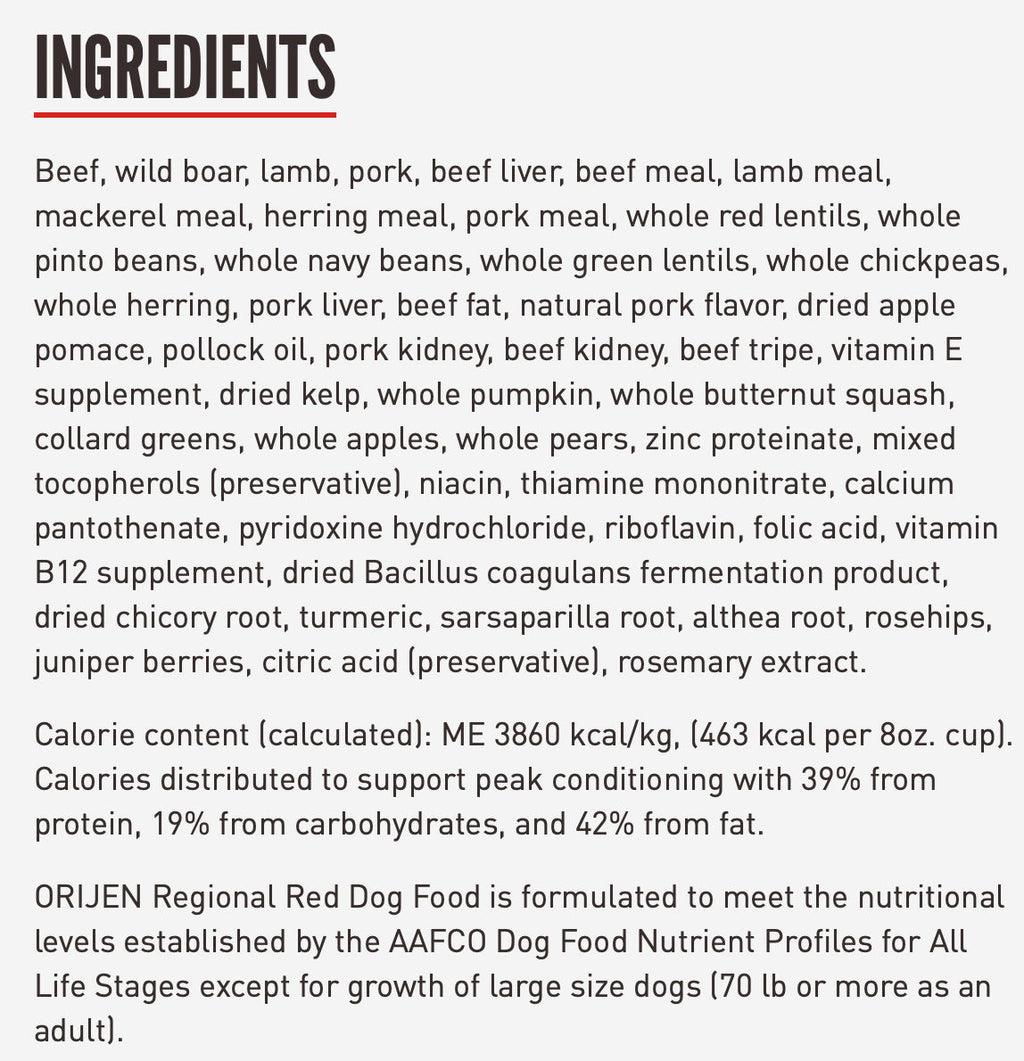 ORIJEN Regional Red Dry Dog Food