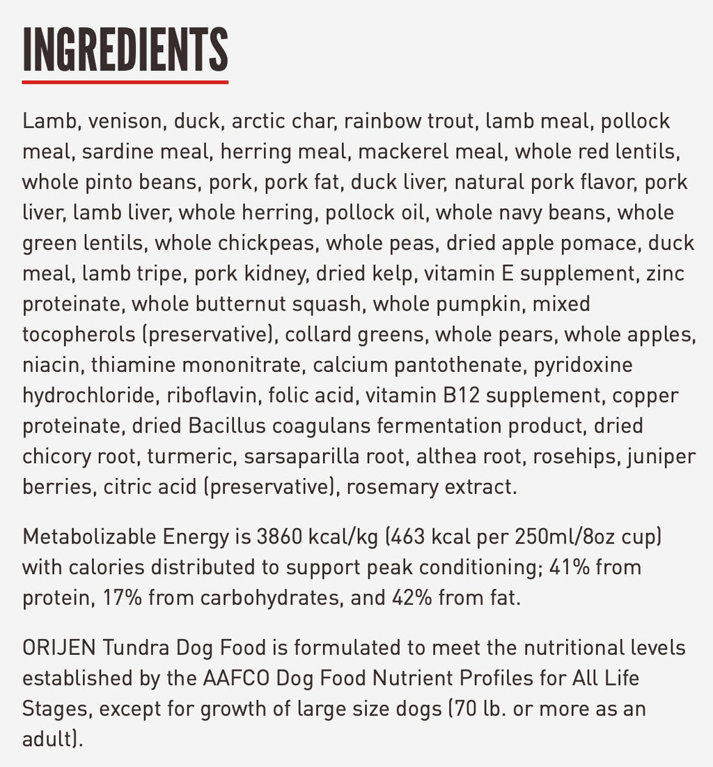 ORIJEN Tundra Dry Dog Food