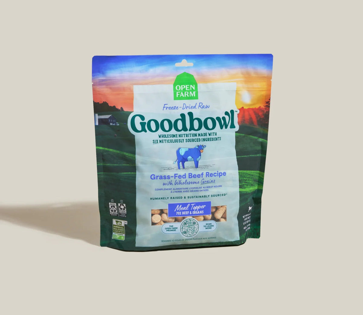 Open Farm Goodbowl Beef Recipe Freeze Dried Raw Topper for Dogs