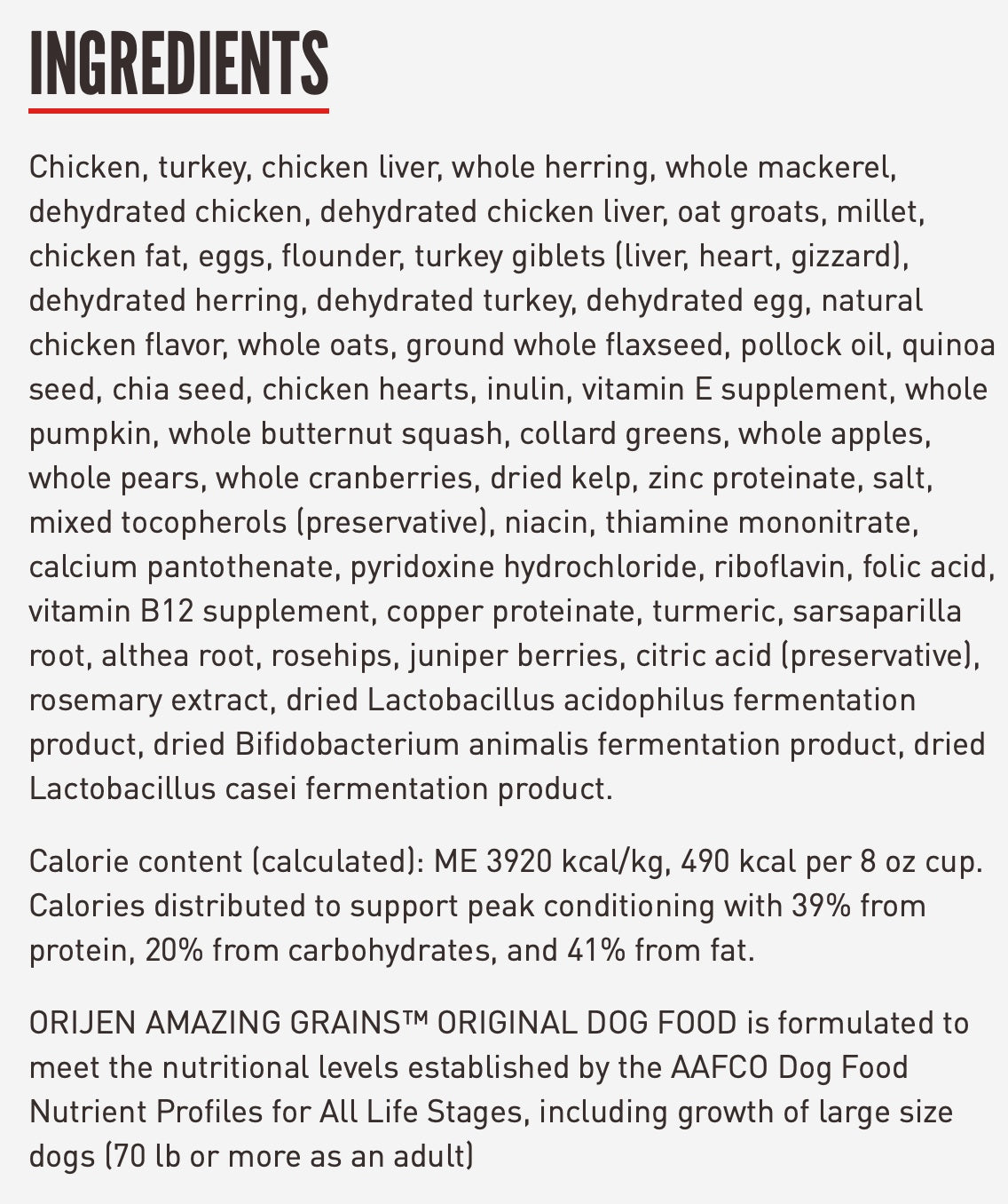 Orijen Amazing Grain Original Dry Dog Food