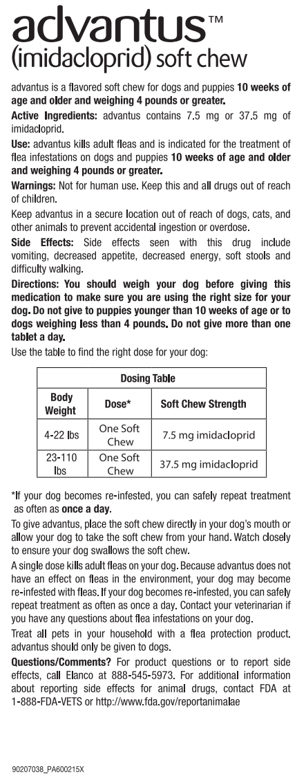 Advantus Chewable Flea Treatment for Large Dogs, 23lb-110lbs