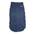 Parisian Pet Pullover Cable Knit Dog Sweater in Navy