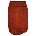Parisian Pet Pullover Cable Knit Dog Sweater in Terra Cotta