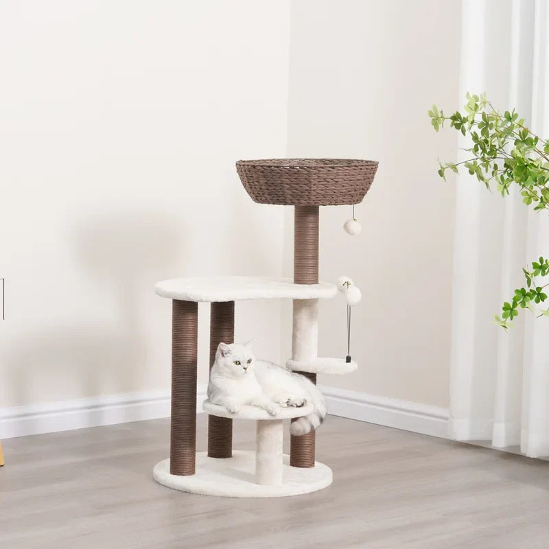 PetPals Quartz 3 Level Eco-Friendly Cat Tree